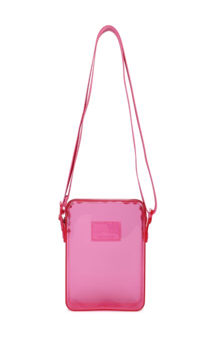 Силиконова кросбоди чантичка  в цвят циклама - код: MC707-7