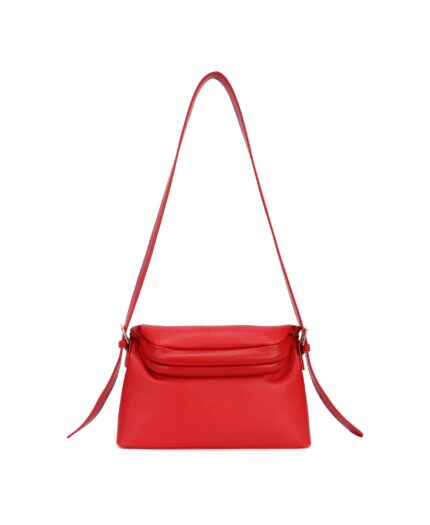 Дамска кросбоди чанта от висококачествена еко кожа в червен цвят - код: MC611-6