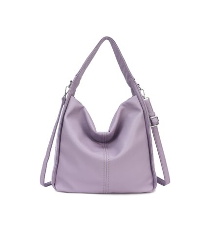 Дамска чанта тип торба от висококачествена еко кожа в лилав цвят – код: MC630-3 MD Style