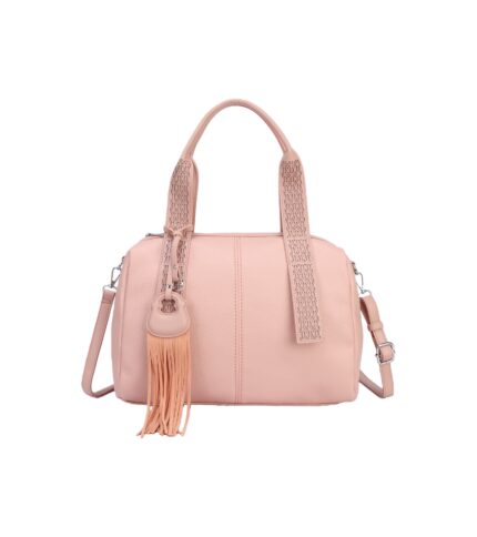 Дамска чанта от висококачествена еко кожа в розов цвят – код: MC668-2 MD Style