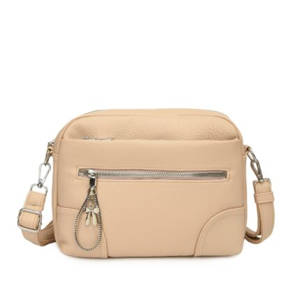 Дамска кросбоди чанта от висококачествена еко кожа в цвят каки – код: MC710-3 MD Style