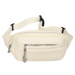 Дамска чанта за кръста / паласка от висококачествена еко кожа в бял цвят – код: MC715-1 MD Style