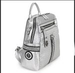 Дамска раница от висококачествена еко кожа в сребрист цвят – код: 139 MD Style