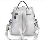 Дамска раница от висококачествена еко кожа в сребрист цвят – код: 139 MD Style