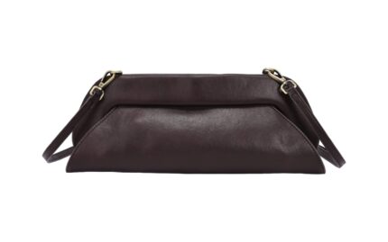 Дамска чанта/клъч от висококачествена еко кожа в цвят шоколад – код: PH6374-2 MD Style