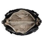 Дамска чанта Berlina от висококачествена еко кожа и лак в черен цвят MD Style